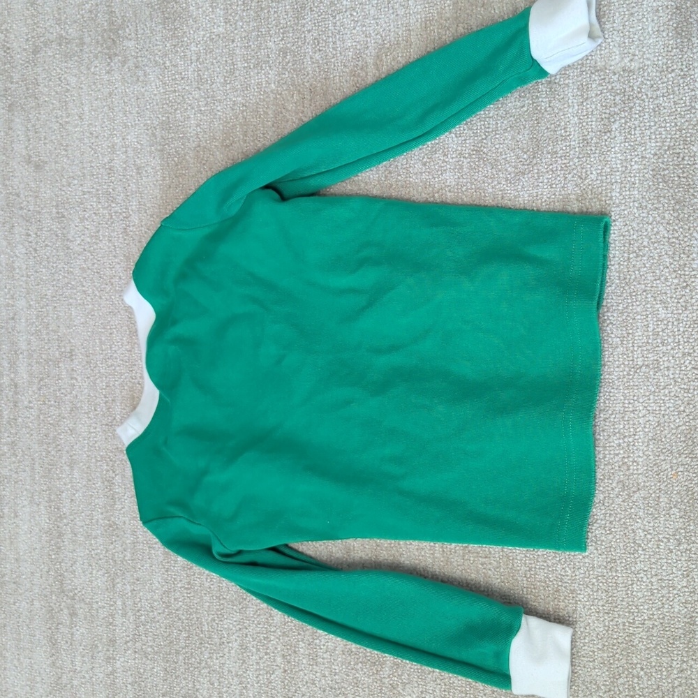 Green Striped Kids Pajamas - Picture 4 of 7